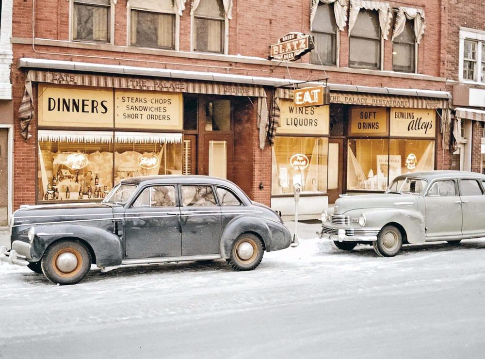 Old cars in town